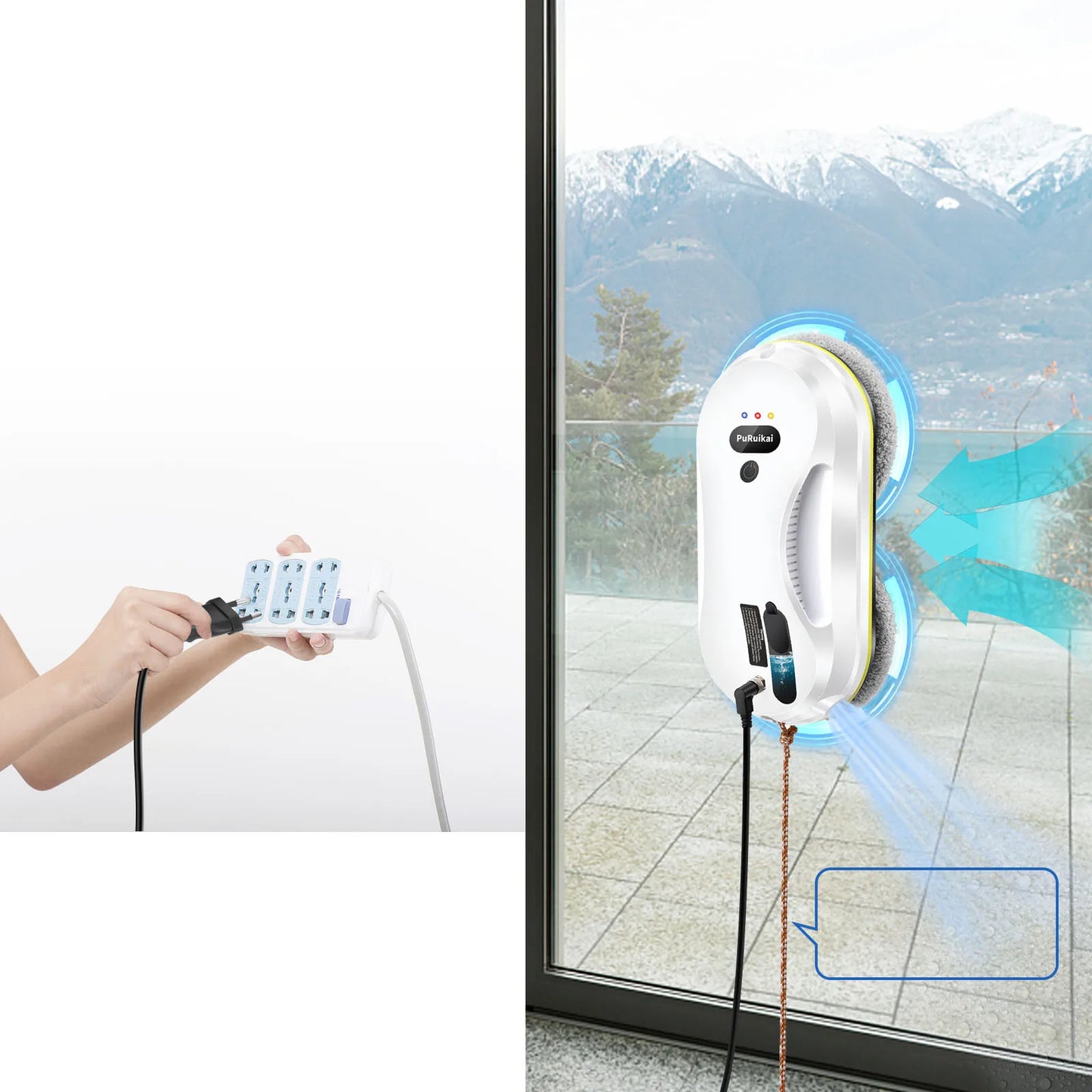 RoboClean Pro - Automatic Window Cleaning Robot with Smart Control