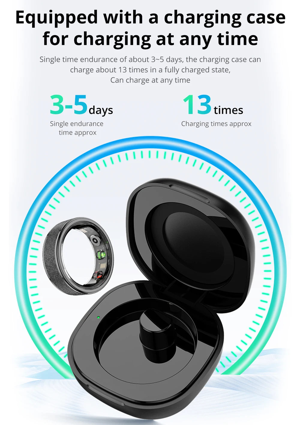 COLMI Elite Ring - Smart Health & Sleep Tracker Wearable with Premium Charging Case