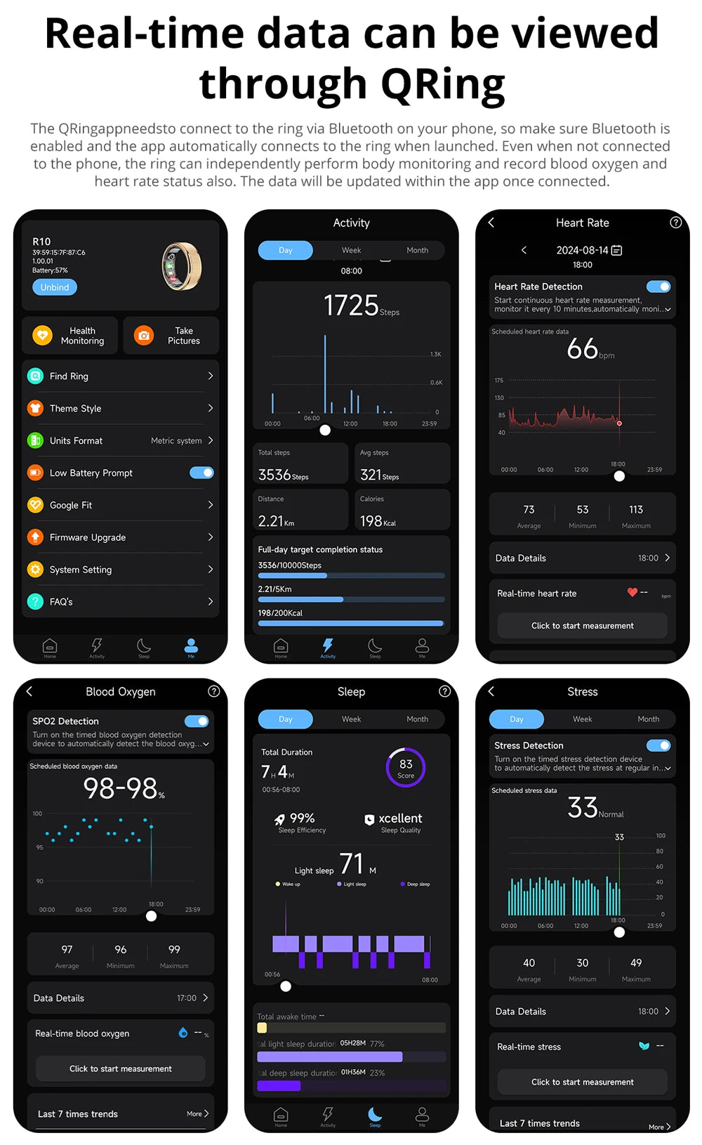 COLMI Elite Ring - Smart Health & Sleep Tracker Wearable with Premium Charging Case
