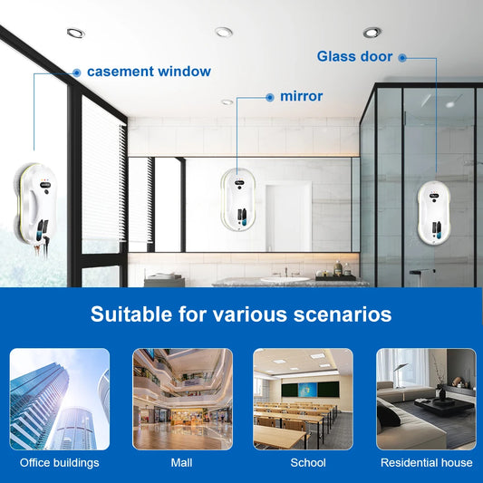 RoboClean Pro - Automatic Window Cleaning Robot with Smart Control