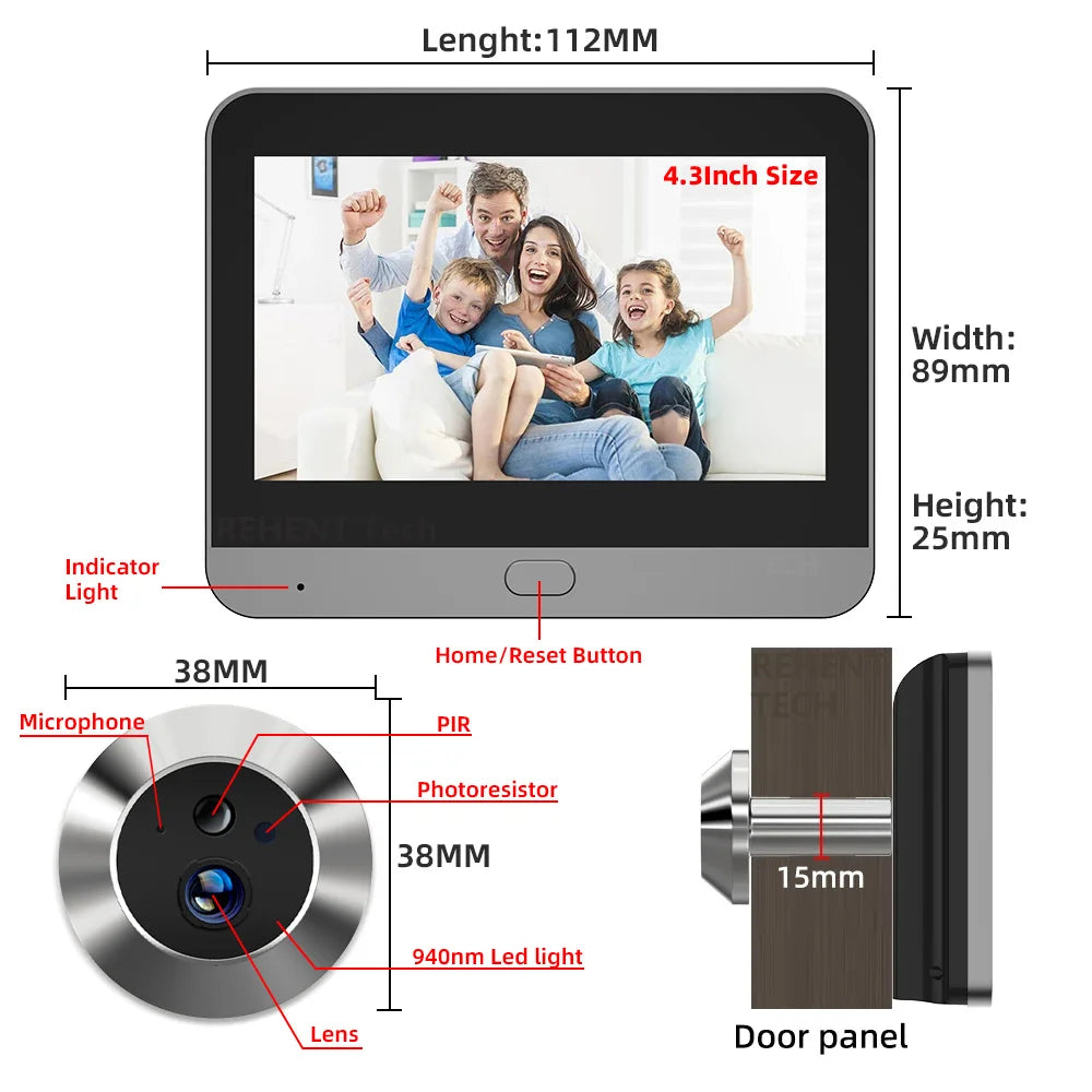 SafeVision Pro - 3MP Smart WiFi Doorbell Camera with Night Vision & 2-Way Audio